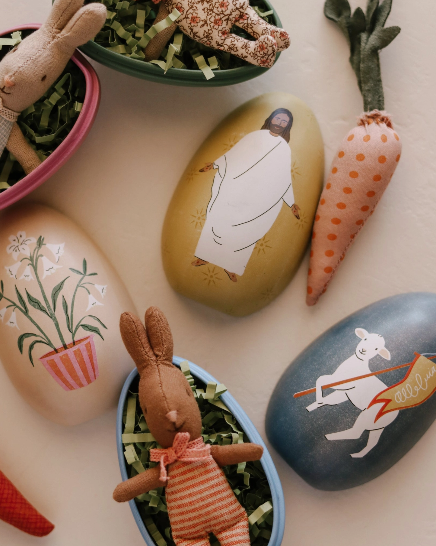 He Is Risen Cross Easter Egg Tin