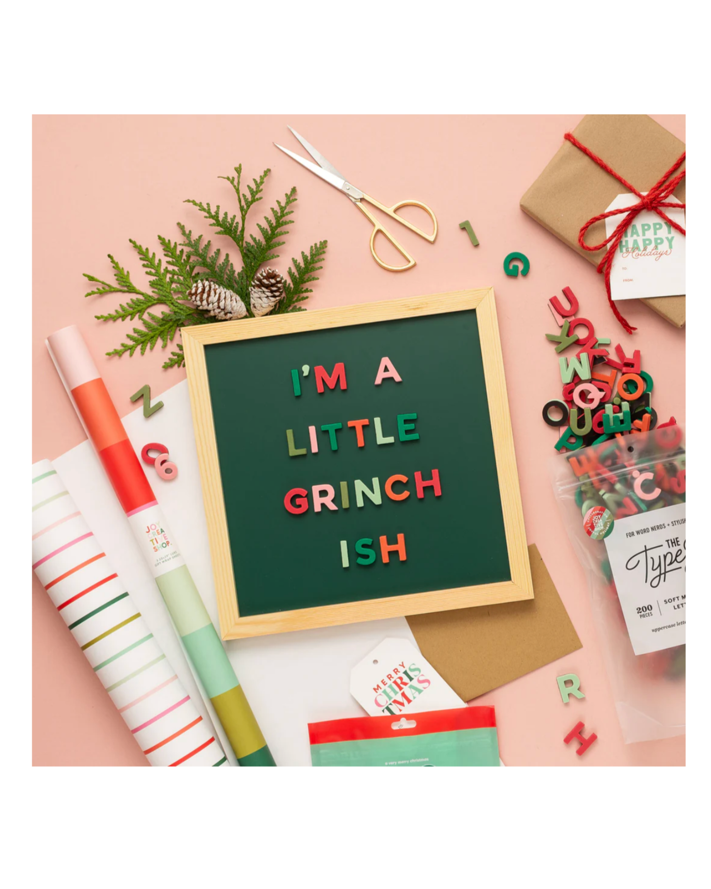 Joyful Holiday Rainbow Magnetic Letter Set