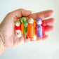 Mini Fruit Peg Doll Set