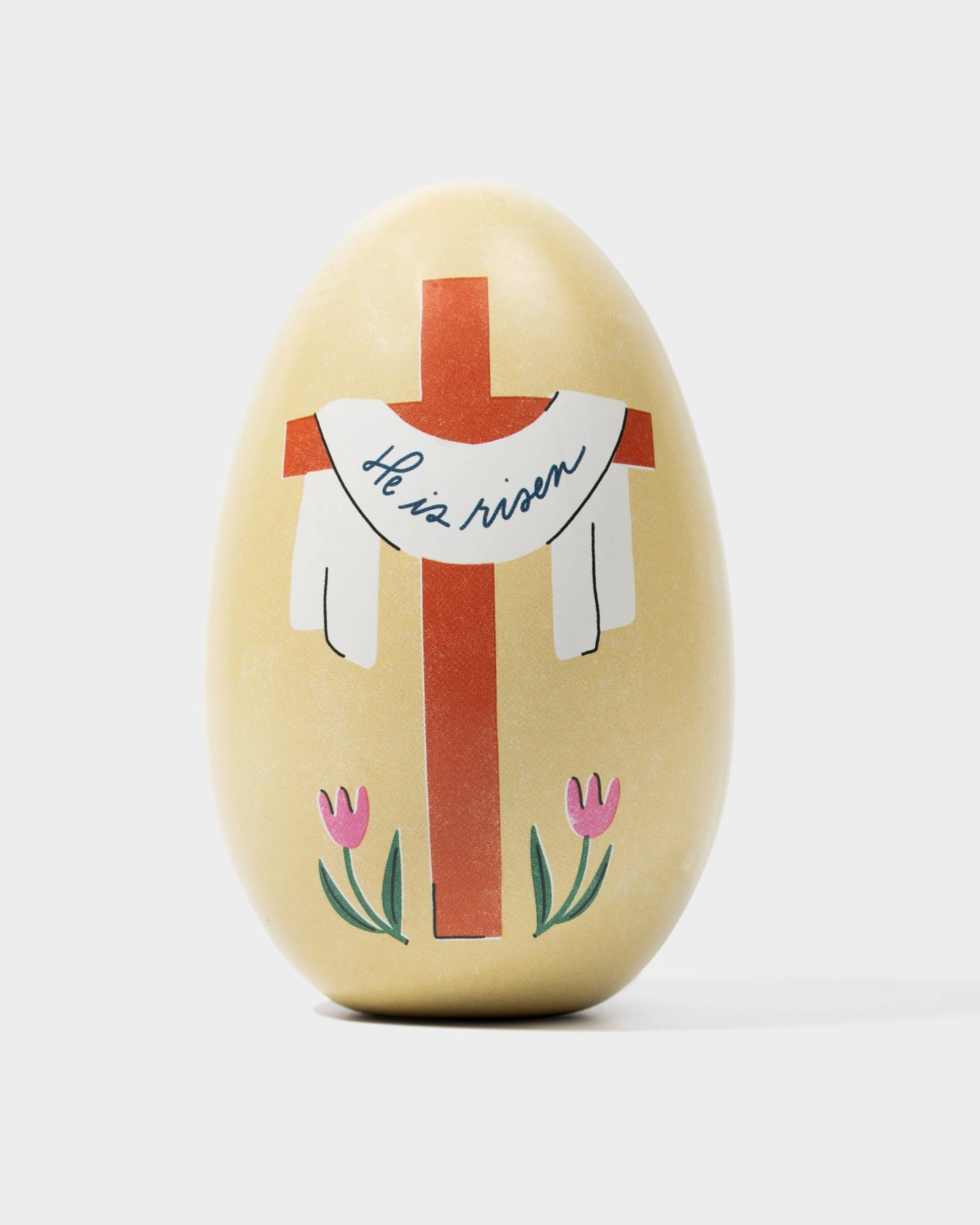 He Is Risen Cross Easter Egg Tin