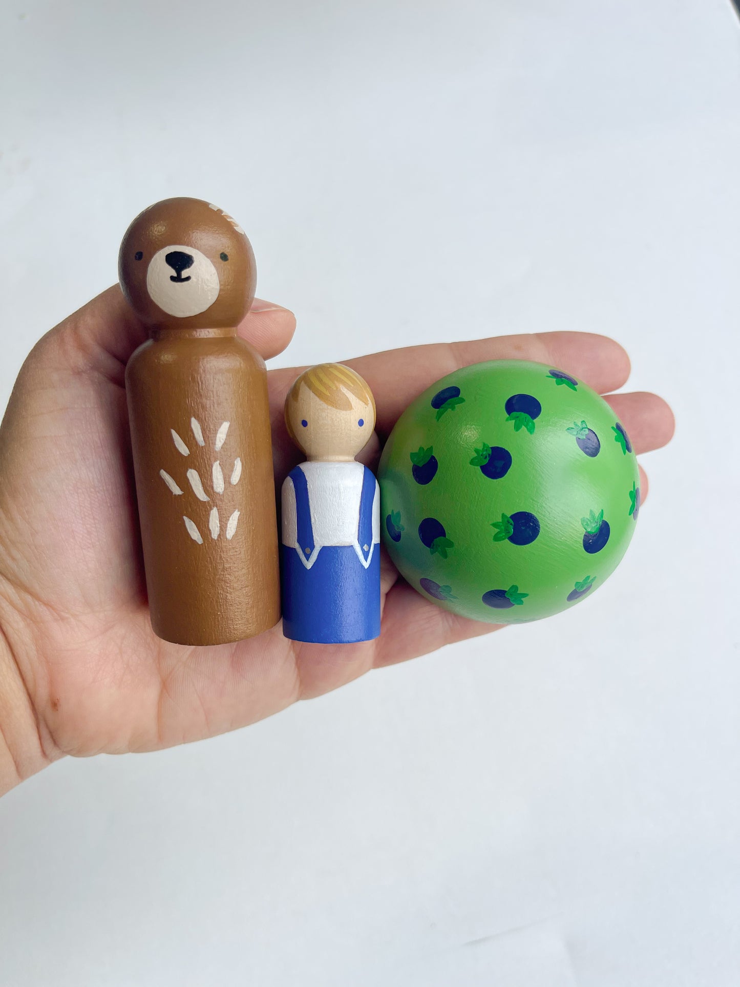 Blueberries For Sal Peg Set (Ready to Ship)
