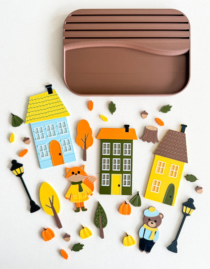Build a Scene Tray + Fall Friends Play Pieces