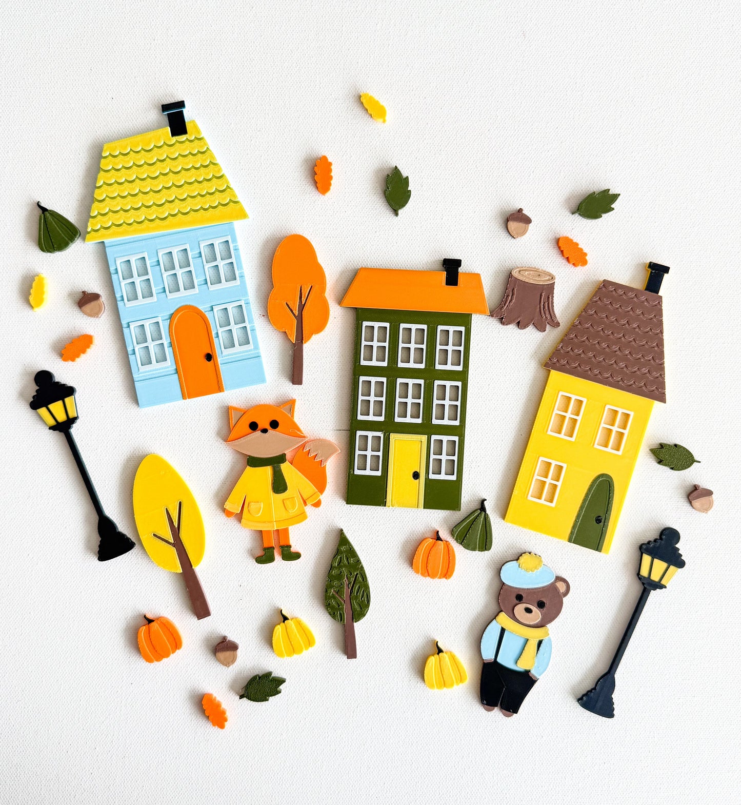 Build a Scene Tray + Fall Friends Play Pieces
