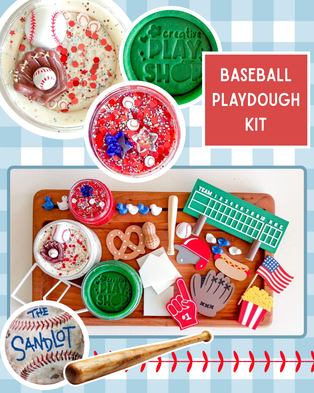 Baseball Playdough Kit