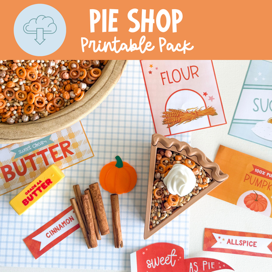 Pretend Play Pie Shop Printable