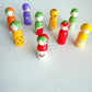 Mini Fruit Peg Doll Set