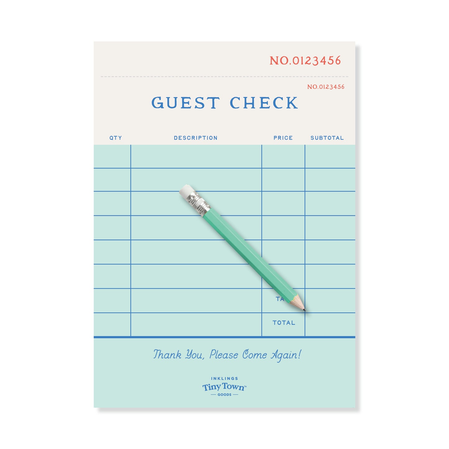 Tiny Town™ Play Notepad - Guest Check